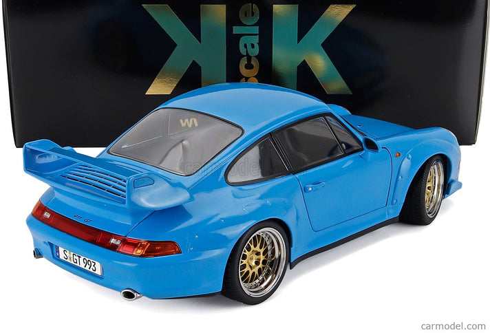 Porsche 911 993 GT2 Coupe 1996 - Cerchi Bbs - Bbs Disky 1:12 KK Scale svetlomodrá