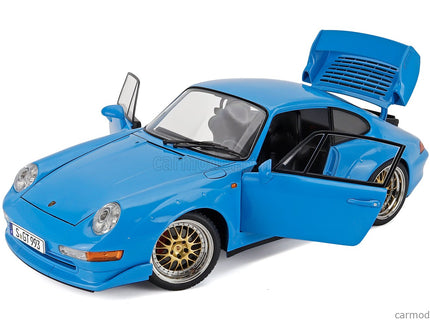 Porsche 911 993 GT2 Coupe 1996 - Cerchi Bbs - Bbs Disky 1:12 KK Scale svetlomodrá