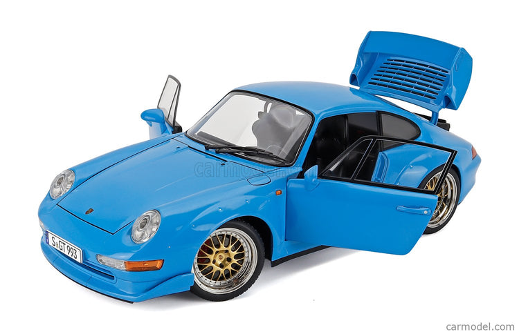 Porsche 911 993 GT2 Coupe 1996 - Cerchi Bbs - Bbs Disky 1:12 KK Scale svetlomodrá