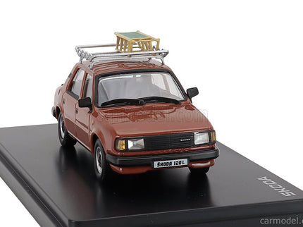 Skoda 120L 1984 With Snow Sledge - Con Slittino 1:43 Abrex hnedá