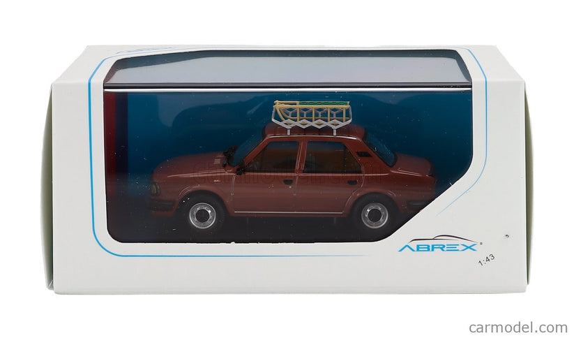 Skoda 120L 1984 With Snow Sledge - Con Slittino 1:43 Abrex hnedá