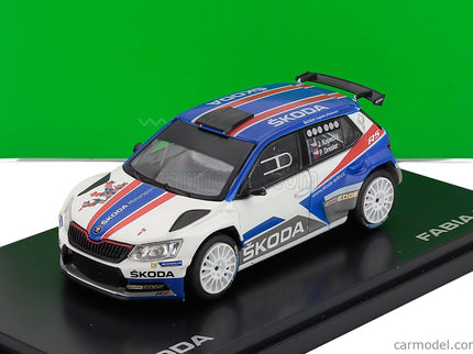 Skoda Fabia Iii R5 Skoda Motorsport Design CS N°0 Rally 2015 Jan Kopecky - Pavel Dresler 1:43 Abrex biela modrá