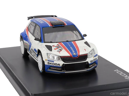 Skoda Fabia Iii R5 Skoda Motorsport Design CS N°0 Rally 2015 Jan Kopecky - Pavel Dresler 1:43 Abrex biela modrá