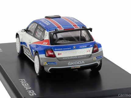 Skoda Fabia Iii R5 Skoda Motorsport Design CS N°0 Rally 2015 Jan Kopecky - Pavel Dresler 1:43 Abrex biela modrá