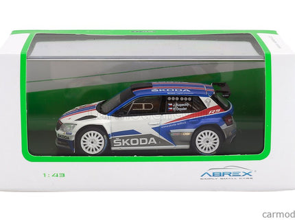 Skoda Fabia Iii R5 Skoda Motorsport Design CS N°0 Rally 2015 Jan Kopecky - Pavel Dresler 1:43 Abrex biela modrá