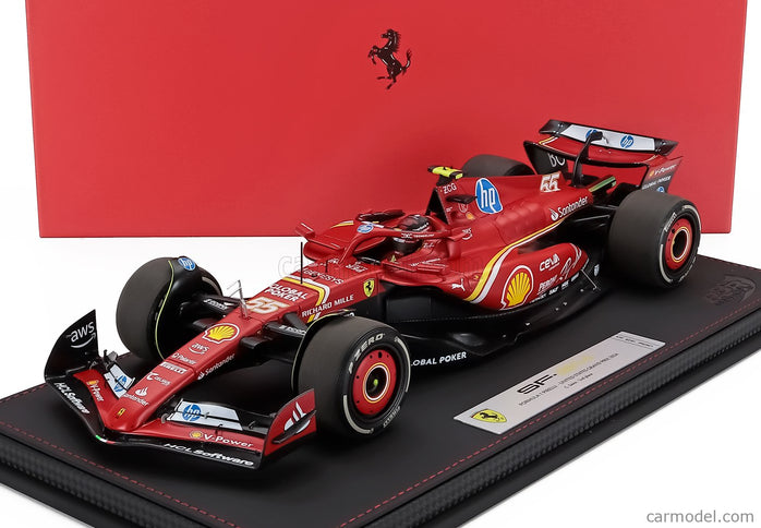 Ferrari F1 SF-24 Team Scuderia Ferrari N°55 2. Miesto Austin USA GP 2024 Carlos Sainz 1:18 BBR Models červená čierna