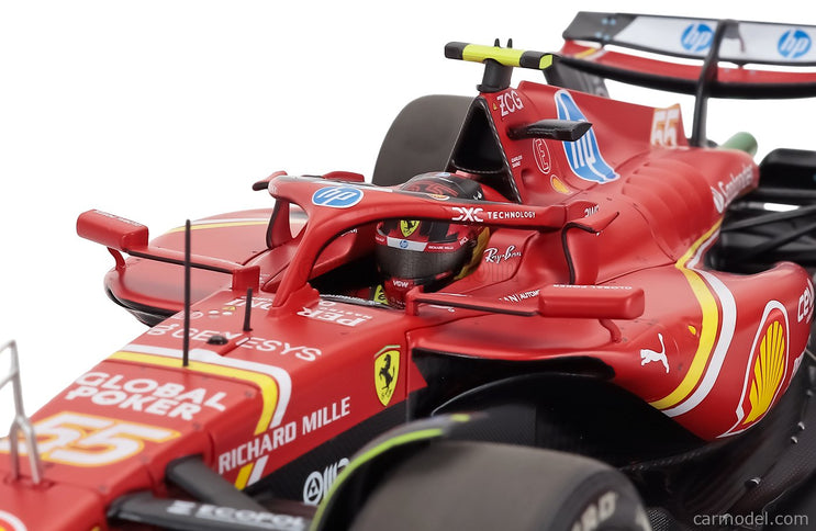 Ferrari F1 SF-24 Team Scuderia Ferrari N°55 2. Miesto Austin USA GP 2024 Carlos Sainz 1:18 BBR Models červená čierna