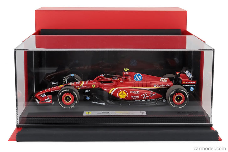 Ferrari F1 SF-24 Team Scuderia Ferrari N°55 2. Miesto Austin USA GP 2024 Carlos Sainz 1:18 BBR Models červená čierna