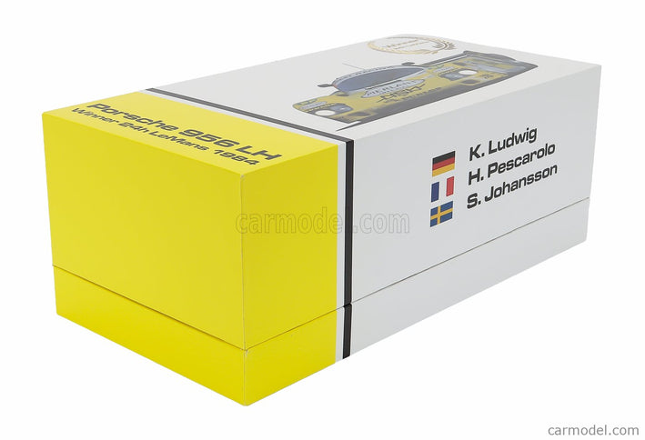 Porsche 956L Turbo Team Newman Joest Racing N°7 Víťaz 24h Le Mans 1984 Klaus Ludwig - Henri Pescarolo - Stefan Johansson 1:18 Werk83 žltá čierna