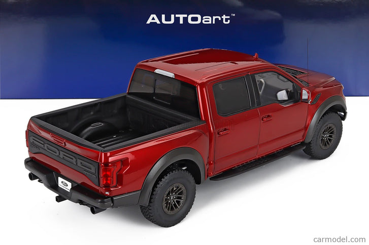 Ford F-150 Raptor Pick-UP Double Cabine 2019 1:18 AUTOart Ruby červená