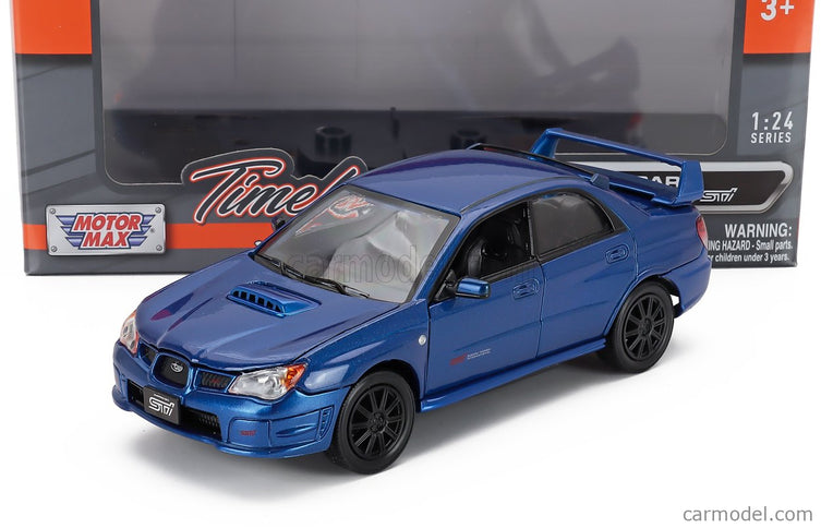 Subaru Impreza Wrx STi 2003 - Black Kolesá 1:24 Motor Max modrá metalická