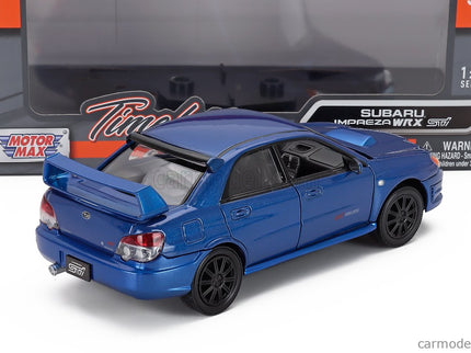 Subaru Impreza Wrx STi 2003 - Black Kolesá 1:24 Motor Max modrá metalická