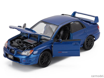 Subaru Impreza Wrx STi 2003 - Black Kolesá 1:24 Motor Max modrá metalická