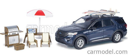 Ford Explorer Xlt With Camping Príslušenstvo 2022 1:24 Motor Max modrá