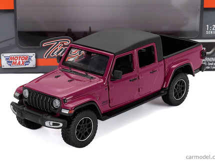 Jeep Gladiator Overland Pick-UP Soft-Top 2021 1:27 Motor Max Dark fuksiová