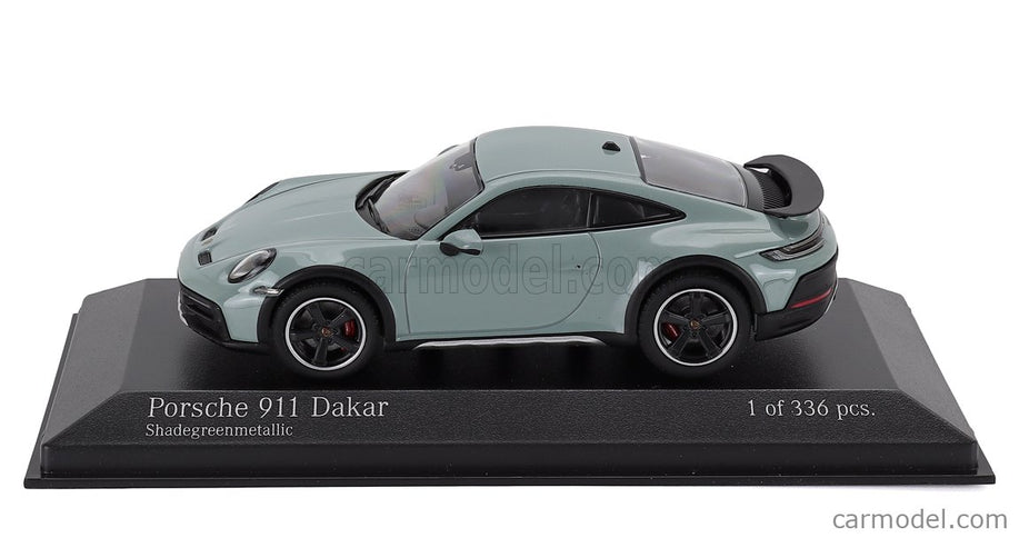 Porsche 911 992 Dakar Coupe 2023 1:43 Minichamps zelená metalická