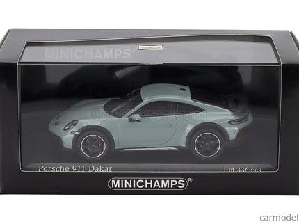 Porsche 911 992 Dakar Coupe 2023 1:43 Minichamps zelená metalická