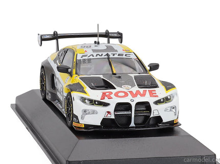 BMW 4-SERIES M4 GT3 Team Rowe Racing N°98 Víťaz 24h Spa 2023 Philipp Eng - Marco Wittmann - Nick Yelloly 1:43 Minichamps biela sivá žltá