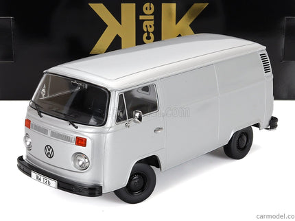 Volkswagen T2b Delivery Van 1972 1:18 KK Scale strieborná