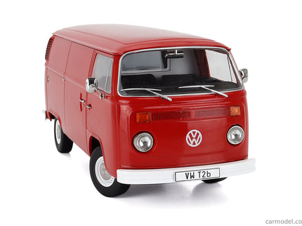 Volkswagen T2b Delivery Van 1972 1:18 KK Scale červená