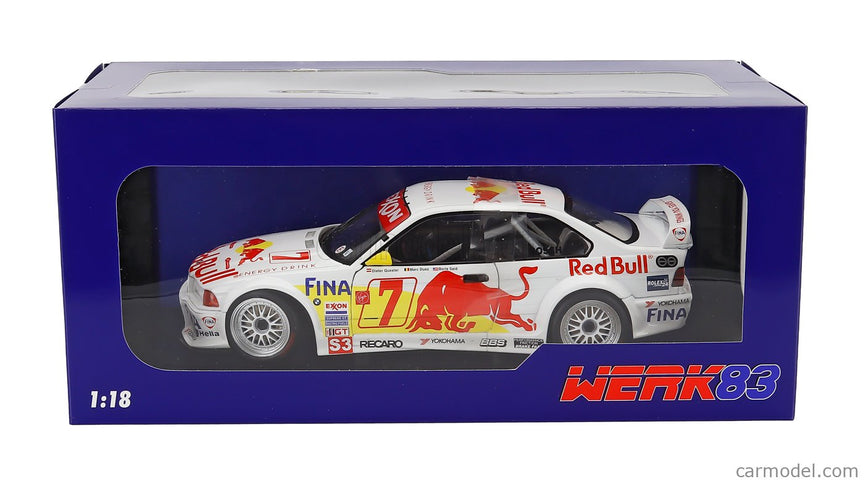 BMW 3-SERIES M3 GTR (E36) N°7 24h Daytona 1997 Dieter Quester - Marc Duez - Markus Oestreich - Boris Said 1:18 Werk83 biela červená žltá
