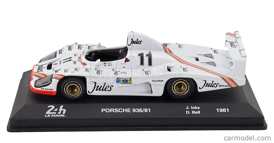 Porsche Type 935 936/81 2.3L Turbo FLAT-6 Team Porsche System N°11 Víťaz 24h Le Mans 1981 Jacky Ickx - Derek Bell 1:43 Edicola biela