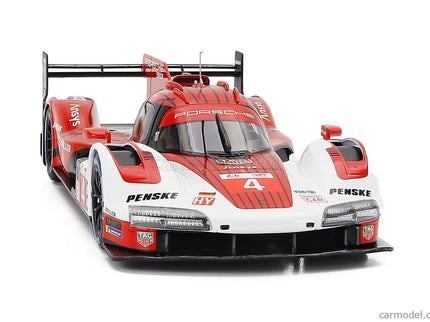 Porsche 963 9RD 4.6L Turbo V8 Team Porsche Penske Motorsport N°4 24h Le Mans 2024 Mathieu Jaminet - Felipe Nasr - Nick Tandy 1:18 IXO Models červená biela čierna