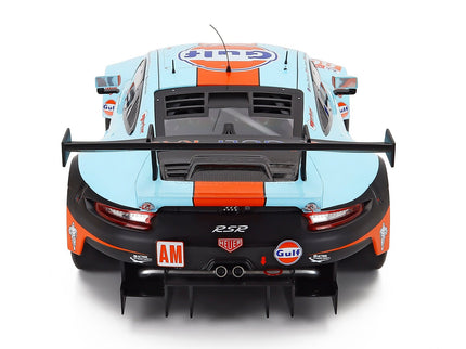 Porsche 911 991 RSR 4.0L Team Gulf Racing N°86 24h Le Mans 2018 Michael Wainwright - Ben Barker - Alex Davison 1:12 IXO Models svetlomodrá oranžová