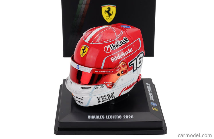 Bell Helmet Helma F1 Charles Leclerc Team Ferrari HP N°16 Sezóna 2026 1:5 Looksmart červená biela