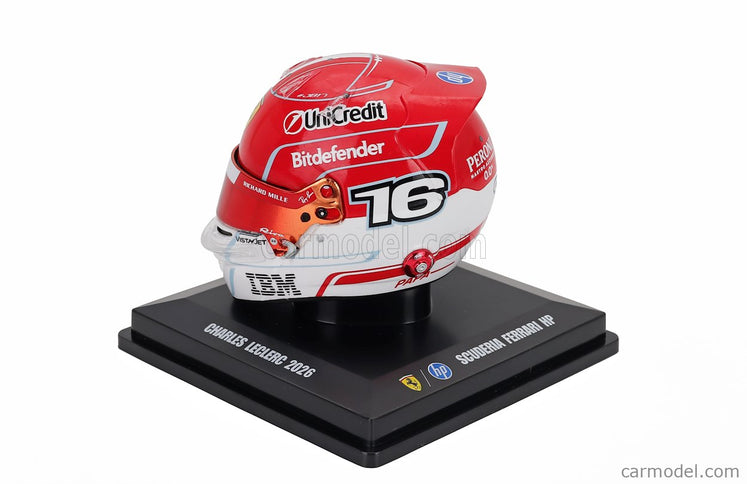 Bell Helmet Helma F1 Charles Leclerc Team Ferrari HP N°16 Sezóna 2026 1:5 Looksmart červená biela