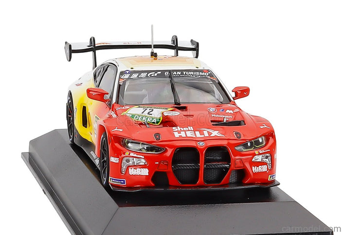 BMW 4-SERIES M4 GT3 3.0L Twin Turbo Team Bmw Rmg N°72 3. Miesto 24h Nurburgring 2024 Dan Harper - Max Hesse - Charles Weerts 1:43 Minichamps červená žltá biela