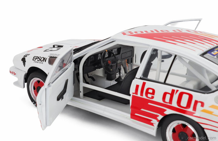 ALFA ROMEO Alfetta GTV6 N°43 24h Spa 1985 Bernard De Dryver - Francois Xavier Boucher - Loudwig Boucher 1:18 Solido biela oranžová