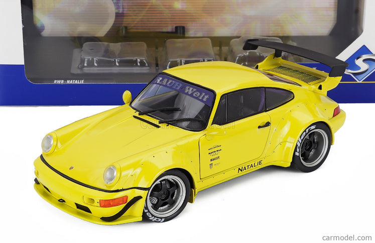 Porsche 911 964 RWB Body Kit Coupe 2024 1:18 Solido žltá