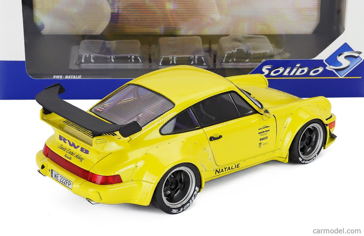 Porsche 911 964 RWB Body Kit Coupe 2024 1:18 Solido žltá
