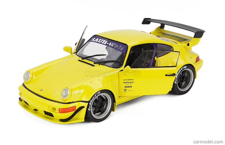 Porsche 911 964 RWB Body Kit Coupe 2024 1:18 Solido žltá