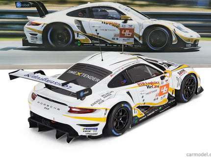 Porsche 911 991 RSR-19 4.2L Team PROJECT-1 N°46 24h Le Mans 2022 Matteo Cairoli - Mikkel Pedersen - Nicolas Leutwiler 1:18 IXO Models biela