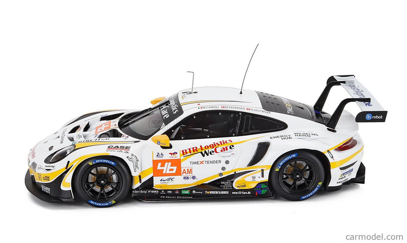 Porsche 911 991 RSR-19 4.2L Team PROJECT-1 N°46 24h Le Mans 2022 Matteo Cairoli - Mikkel Pedersen - Nicolas Leutwiler 1:18 IXO Models biela