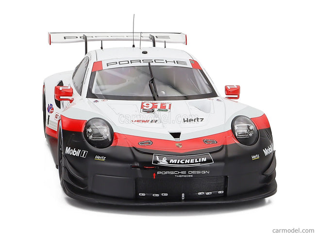 Porsche 911 991 RSR 4.0L Team Porsche GT N°911 24h Daytona 2018 Fred Makowieckie - Patrick Pilet - Nick Tandy 1:12 IXO Models biela čierna červená