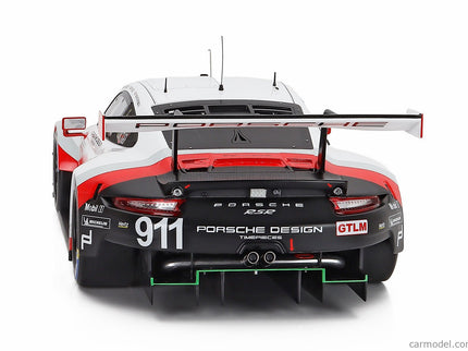 Porsche 911 991 RSR 4.0L Team Porsche GT N°911 24h Daytona 2018 Fred Makowieckie - Patrick Pilet - Nick Tandy 1:12 IXO Models biela čierna červená