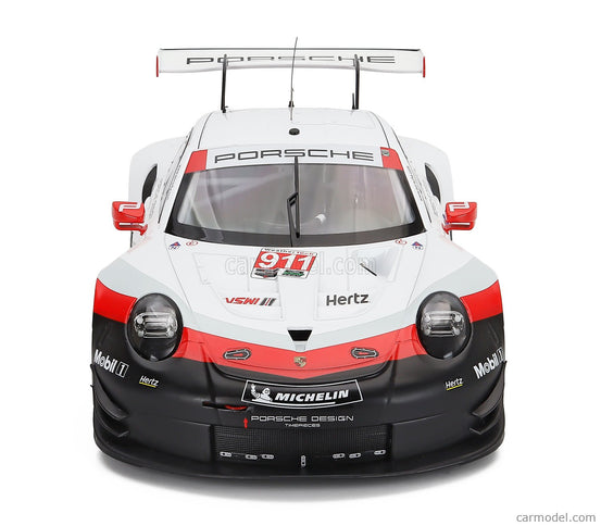 Porsche 911 991 RSR 4.0L Team Porsche GT N°911 24h Daytona 2018 Fred Makowieckie - Patrick Pilet - Nick Tandy 1:12 IXO Models biela čierna červená