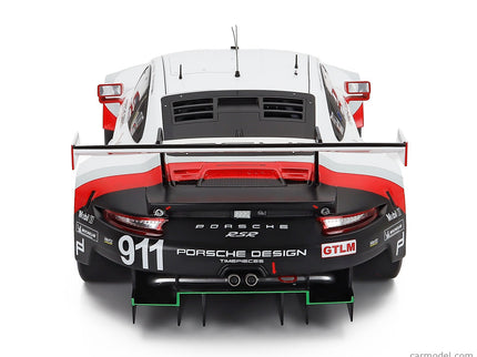 Porsche 911 991 RSR 4.0L Team Porsche GT N°911 24h Daytona 2018 Fred Makowieckie - Patrick Pilet - Nick Tandy 1:12 IXO Models biela čierna červená