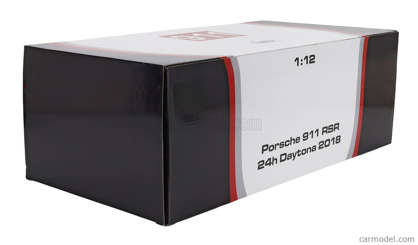Porsche 911 991 RSR 4.0L Team Porsche GT N°911 24h Daytona 2018 Fred Makowieckie - Patrick Pilet - Nick Tandy 1:12 IXO Models biela čierna červená