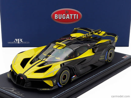 Bugatti Bolide W16.4 8.0 Four-Turbo 1850hp 500km/h 2020 1:18 MR Models žltá čierna