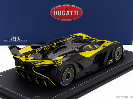 Bugatti Bolide W16.4 8.0 Four-Turbo 1850hp 500km/h 2020 1:18 MR Models žltá čierna