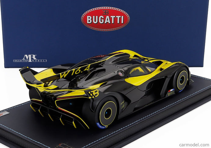Bugatti Bolide W16.4 8.0 Four-Turbo 1850hp 500km/h 2020 1:18 MR Models žltá čierna