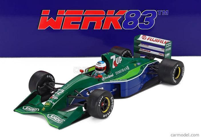 Jordan F1 191 Team 7up Jordan N°32 Free Practice Belgium GP 1991 Michael Schumacher 1:18 Werk83 zelená modrá