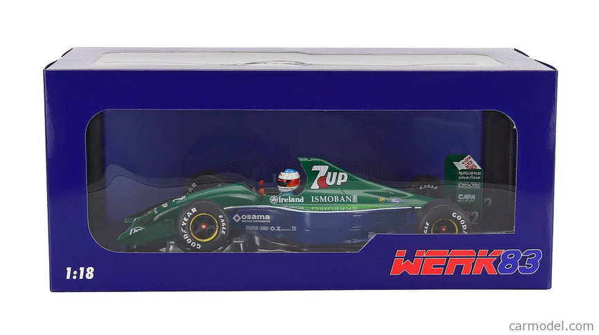 Jordan F1 191 Team 7up Jordan N°32 Free Practice Belgium GP 1991 Michael Schumacher 1:18 Werk83 zelená modrá