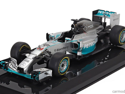 Mercedes Benz F1 W05 AMG Petronas N°44 Majster Sveta Sezóna 2014 Lewis Hamilton 1:24 Edicola strieborná zelená