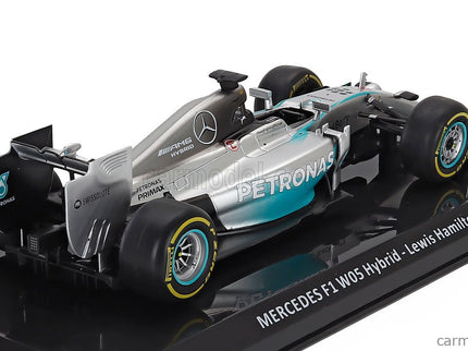 Mercedes Benz F1 W05 AMG Petronas N°44 Majster Sveta Sezóna 2014 Lewis Hamilton 1:24 Edicola strieborná zelená