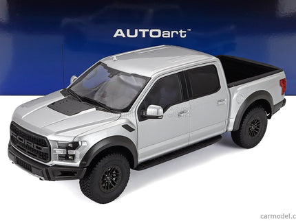 Ford F-150 Raptor Pick-UP Double Cabine 2019 1:18 AUTOart strieborná